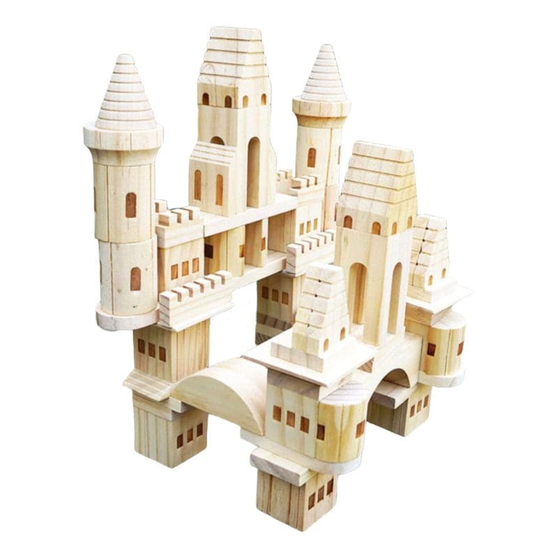 Jeu de Construction en Bois Château Fort