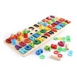 Puzzle en Bois Chiffres et Lettres