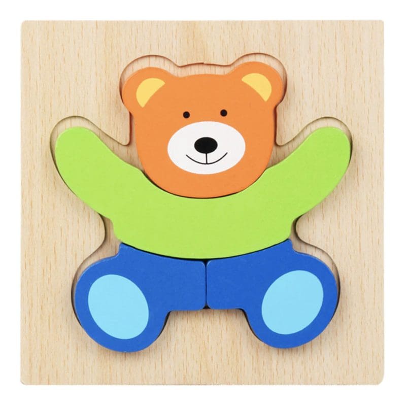 Puzzle en Bois Ours Habillé